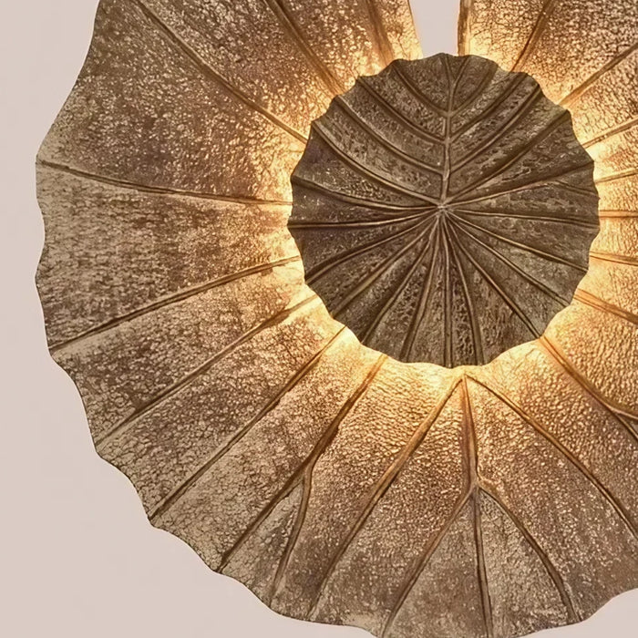 Modern Textured Resin Leaf Wall Light