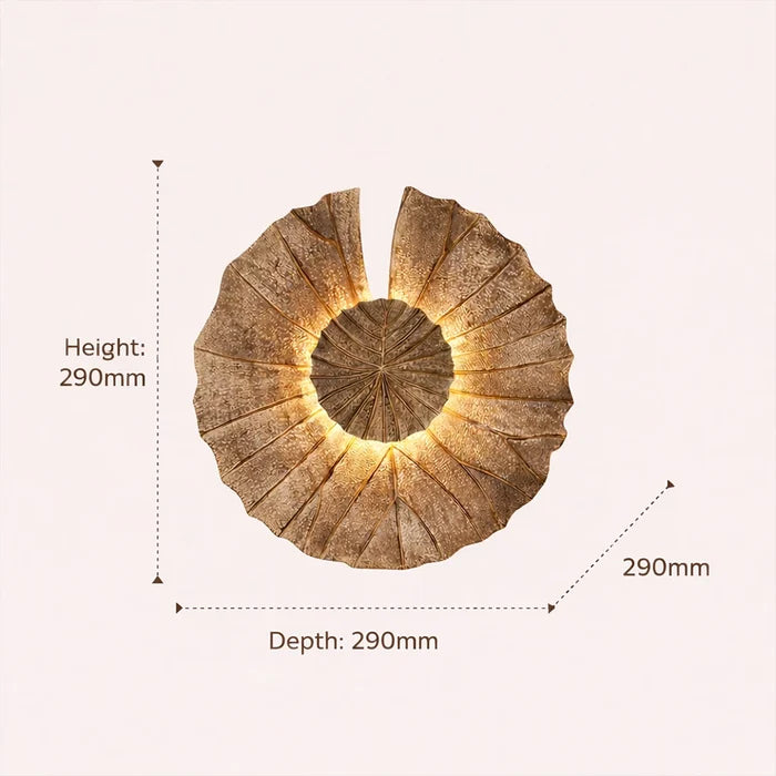 Modern Textured Resin Leaf Wall Light