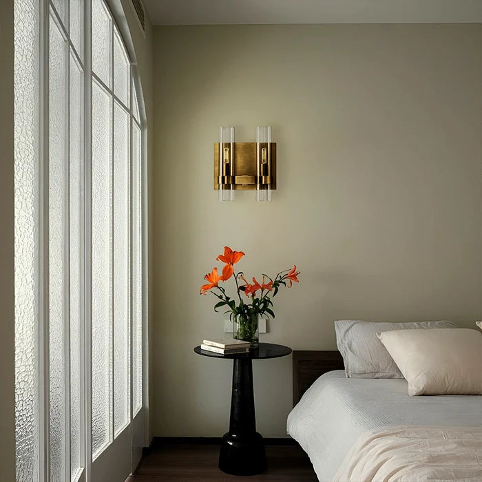 Modern Twin Cylinder Glass Wall Light