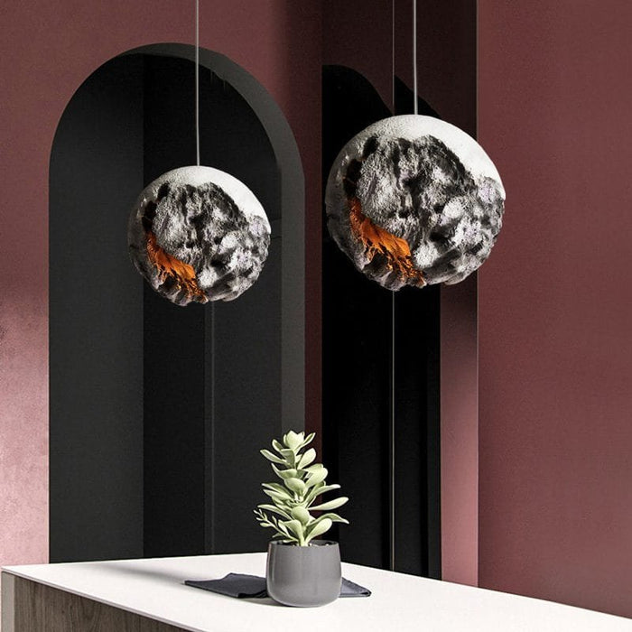 Molten Meteor Resin Pendant Light