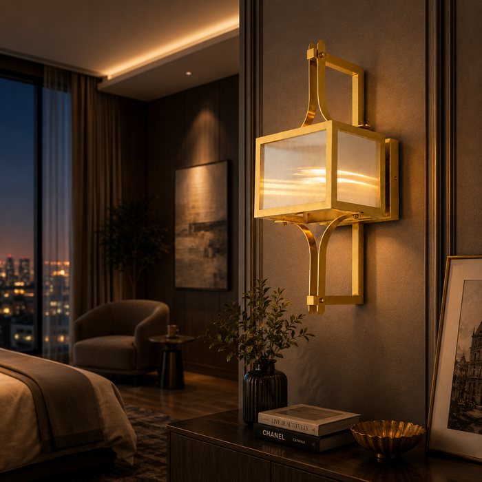 Monarch Brass Lantern Wall Sconce