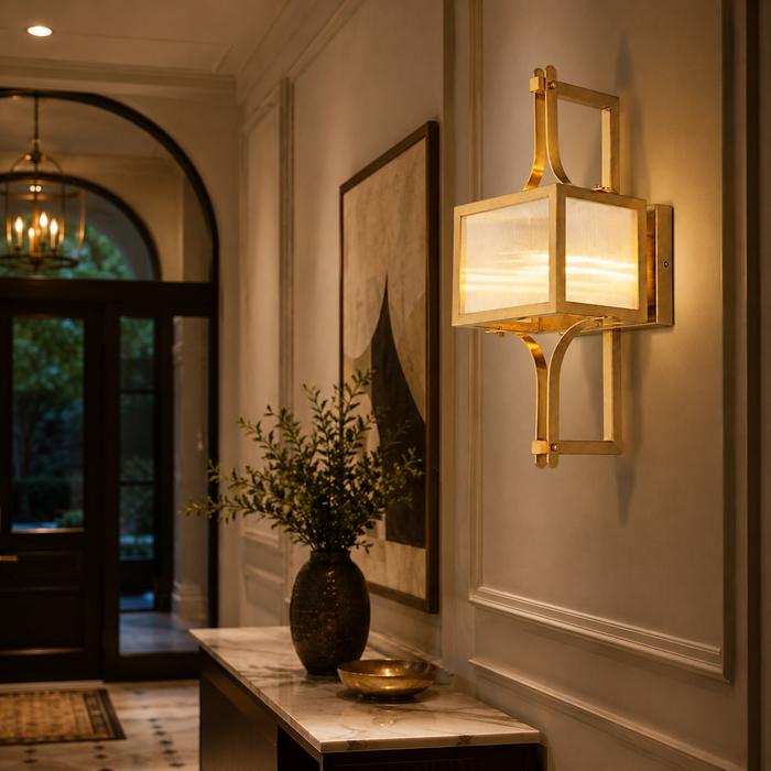 Monarch Brass Lantern Wall Sconce