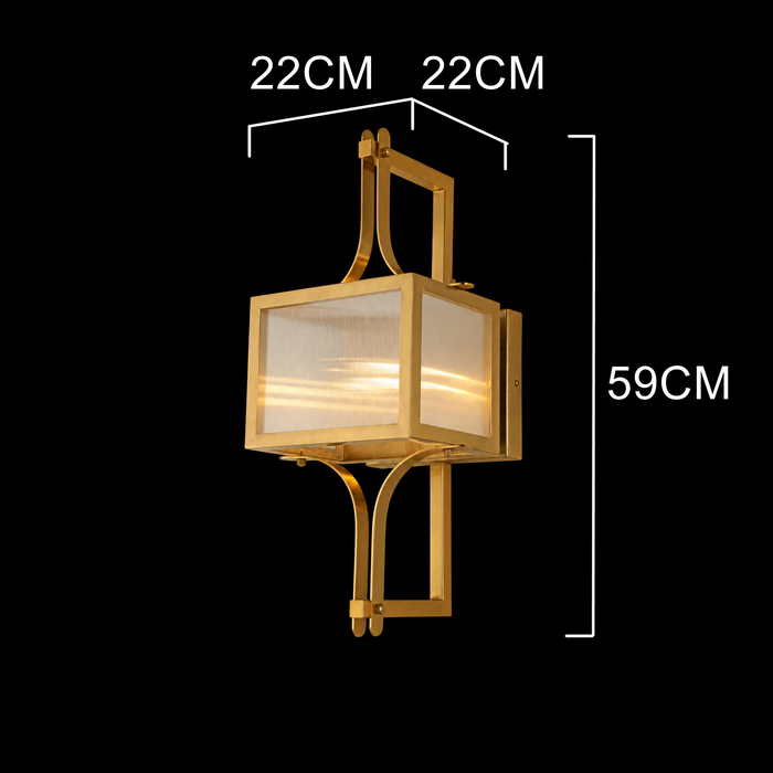 Monarch Brass Lantern Wall Sconce