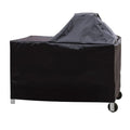 Monolith Kamado Grill Teak Table Cover on white background