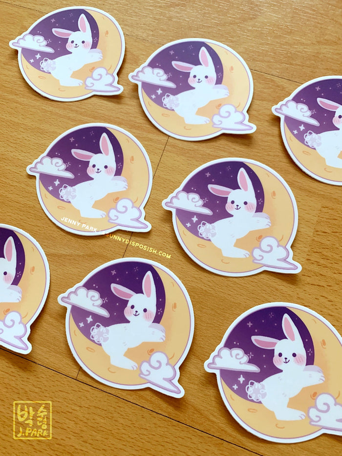 Moon Bunny 3" Vinyl Sticker