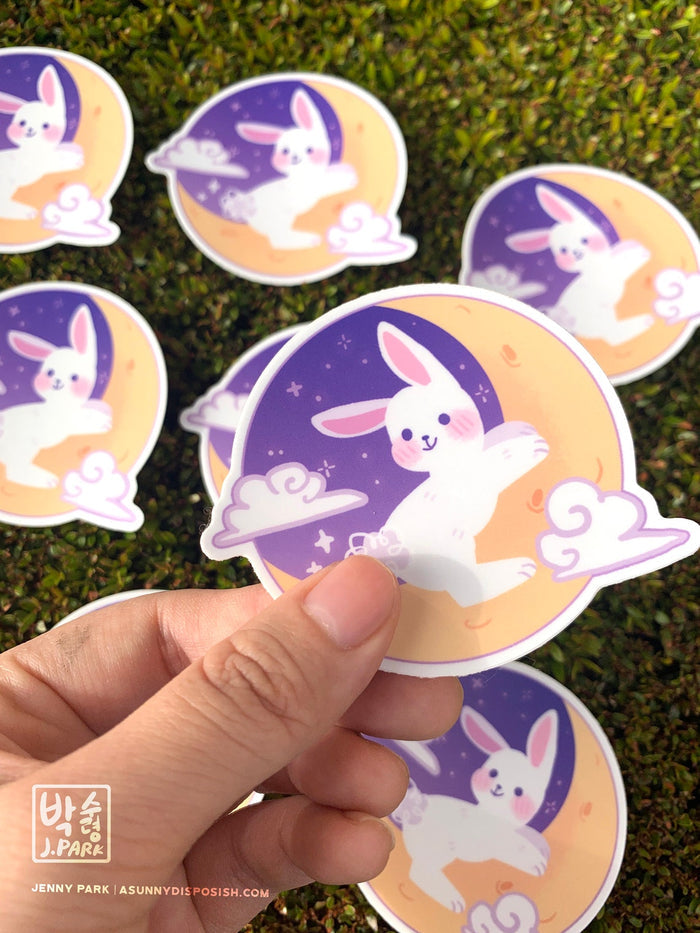 Moon Bunny 3" Vinyl Sticker