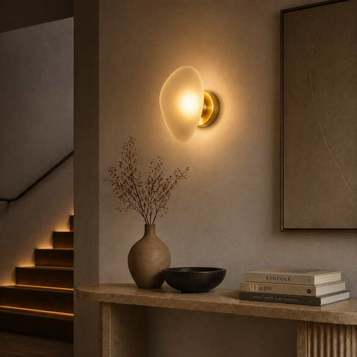 Moonveil Alabaster Wall Light