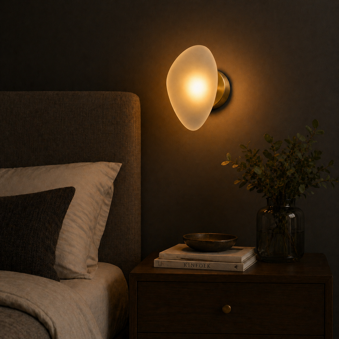 Moonveil Alabaster Wall Light