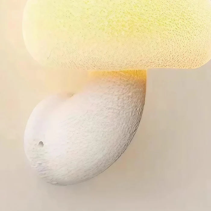 MushGlow Sculpted Resin Mushroom Wall Light