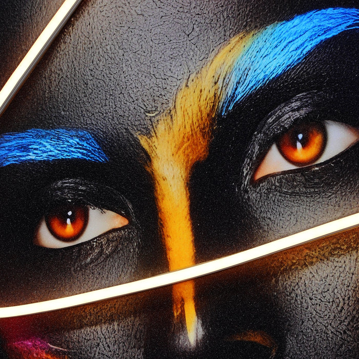 Neon Glow Portrait Wall Art