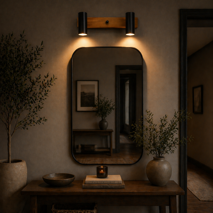 Nero Dual Cylinder Wall Light