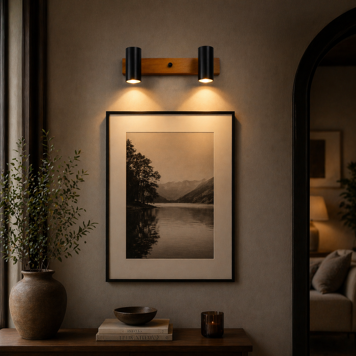 Nero Dual Cylinder Wall Light