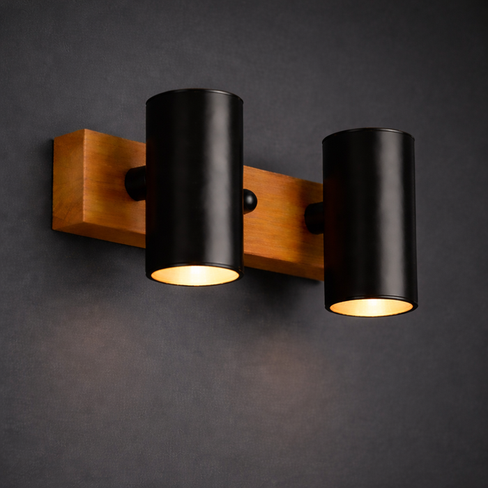 Nero Dual Cylinder Wall Light