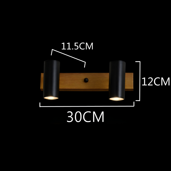 Nero Dual Cylinder Wall Light