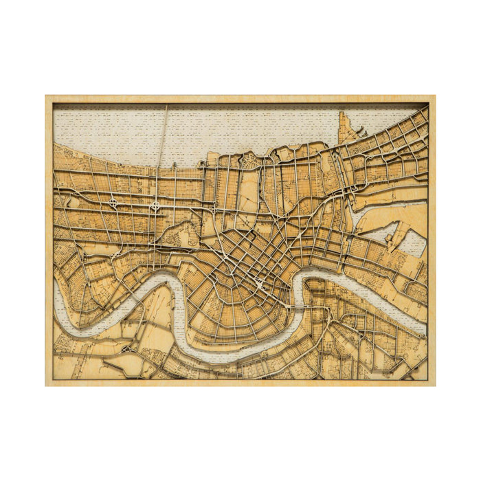 New Orleans Map Print by Catahoula Sign Co - 15"x20"