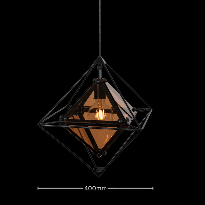 Nexus Cage - Contemporary Diamond Shaped Pendant Light