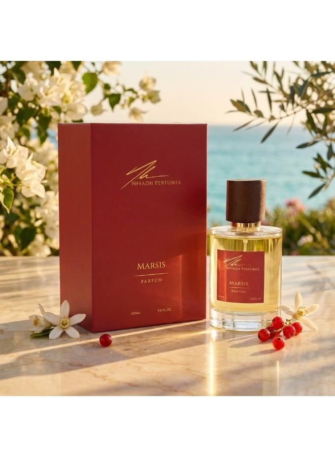 NFFADH PERFUMES MARSIS Parfum 100ml - Floral Fruity Musk Long Lasting Perfume for Men & Women - Made in Spain