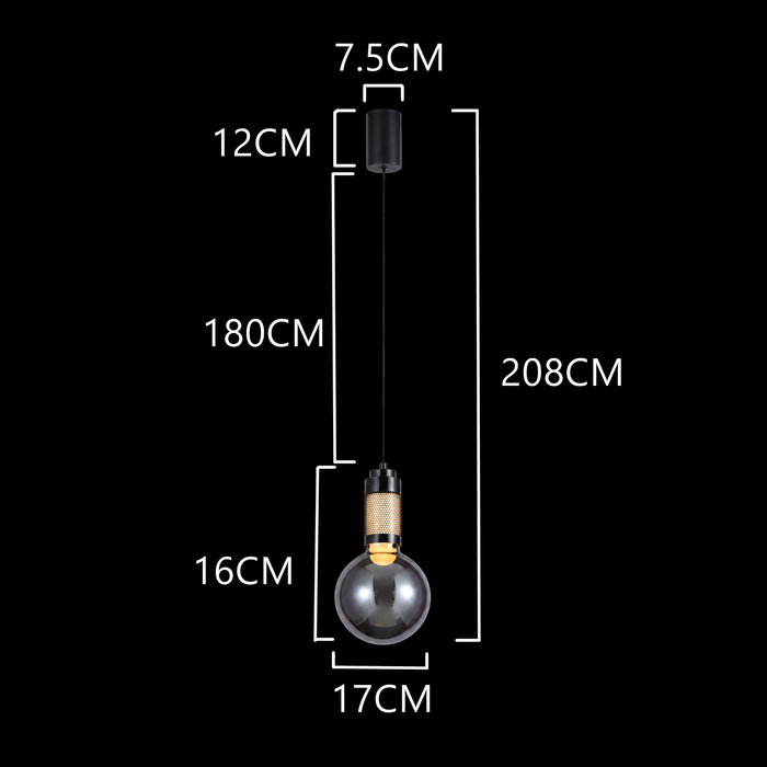 Noctra Orb Glass Pendant