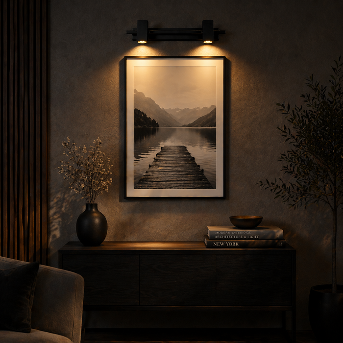 Noir Linear Duo Wall Spotlight