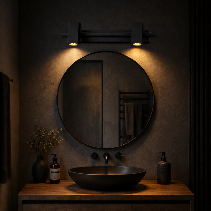 Noir Linear Duo Wall Spotlight