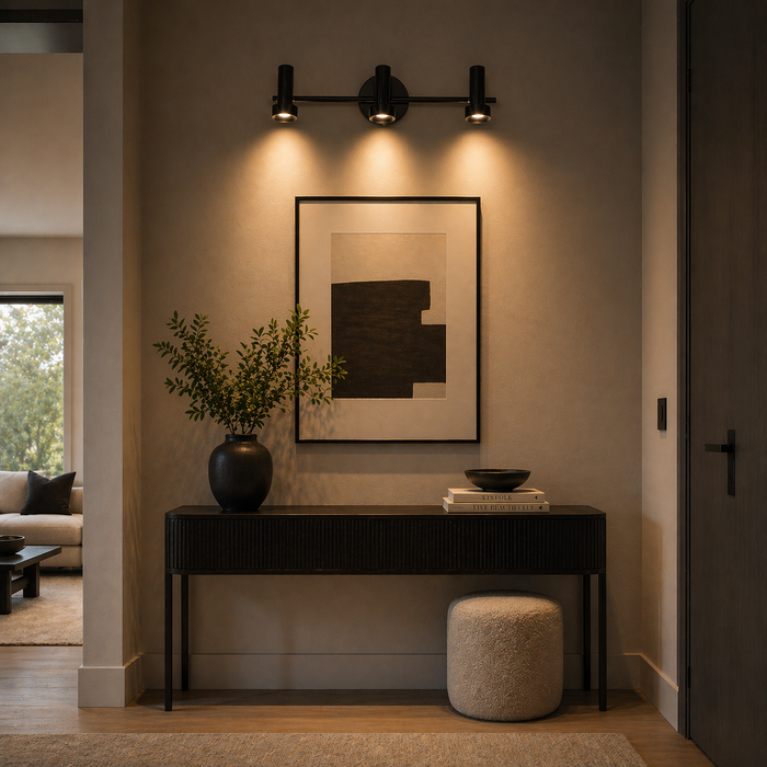 Noir Meridian Trio Wall Light