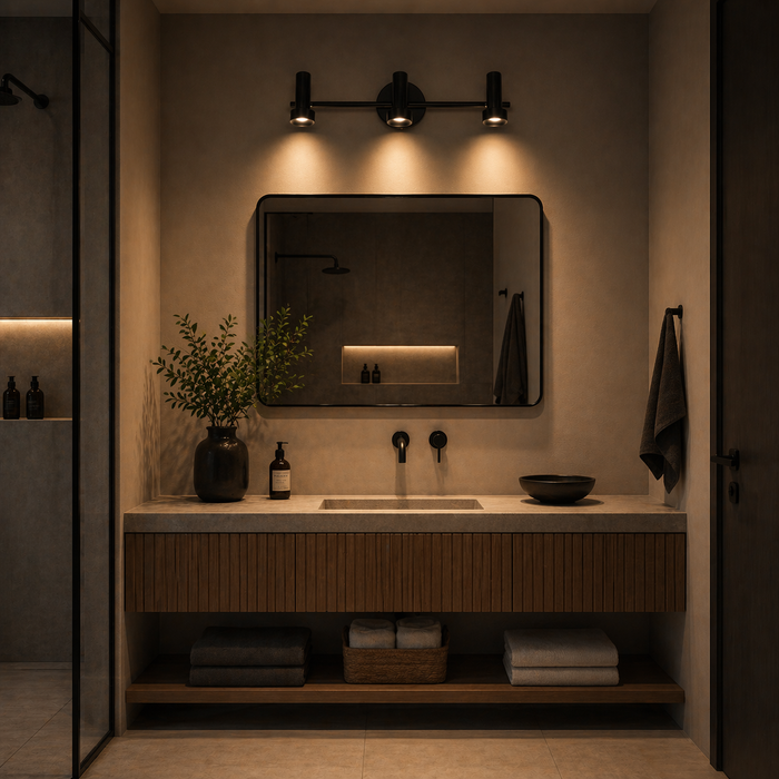 Noir Meridian Trio Wall Light