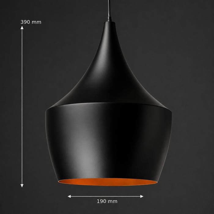 NoirCone Interior Metal Pendant Light