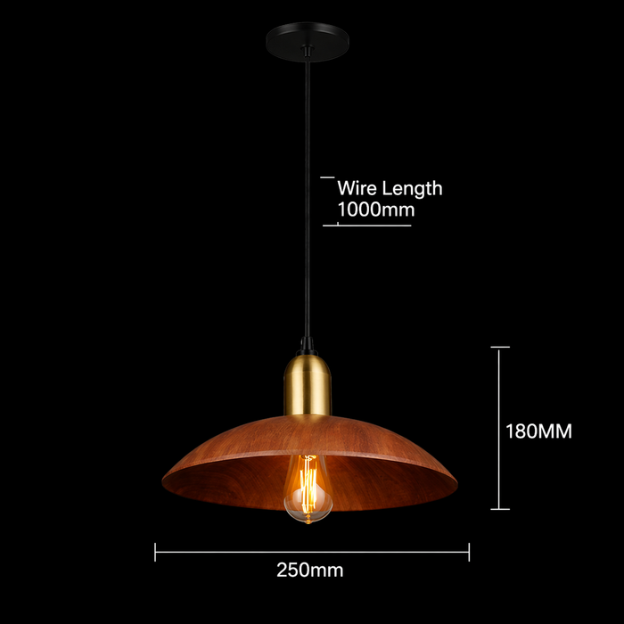 NordicWood Dome Pendant Light