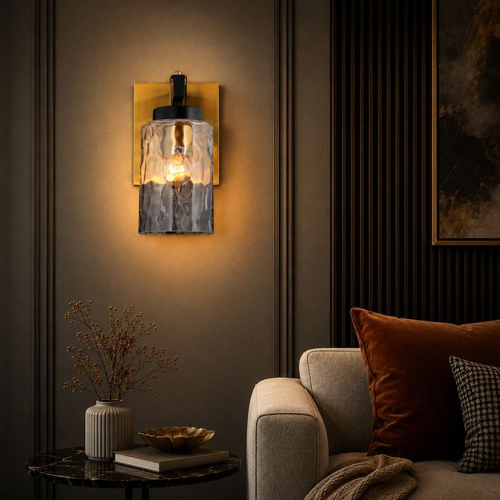 Nova Edge Gold & Black Bold Design Wall  Sconce