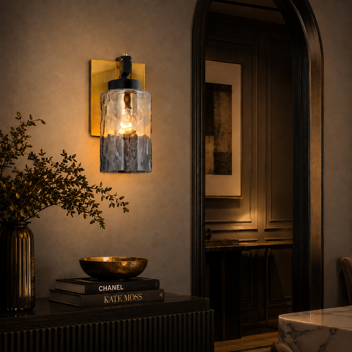 Nova Edge Gold & Black Bold Design Wall  Sconce