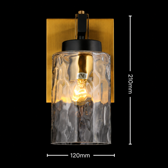 Nova Edge Gold & Black Bold Design Wall  Sconce