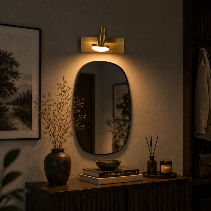 NovaTilt Brass Wall Sconce