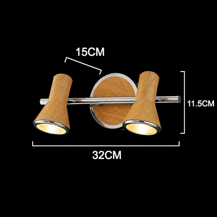 Oakline Duo Spotlight Wall Lamp