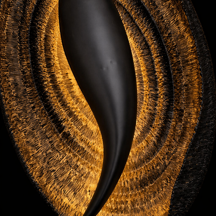 Obsidian Vortex Ember Disc Wall Light