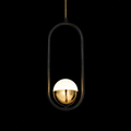 Orbit Halo Modern Oval Pendant Light