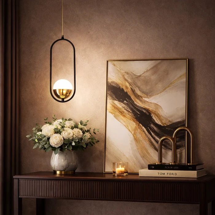 Orbit Halo Modern Oval Pendant Light