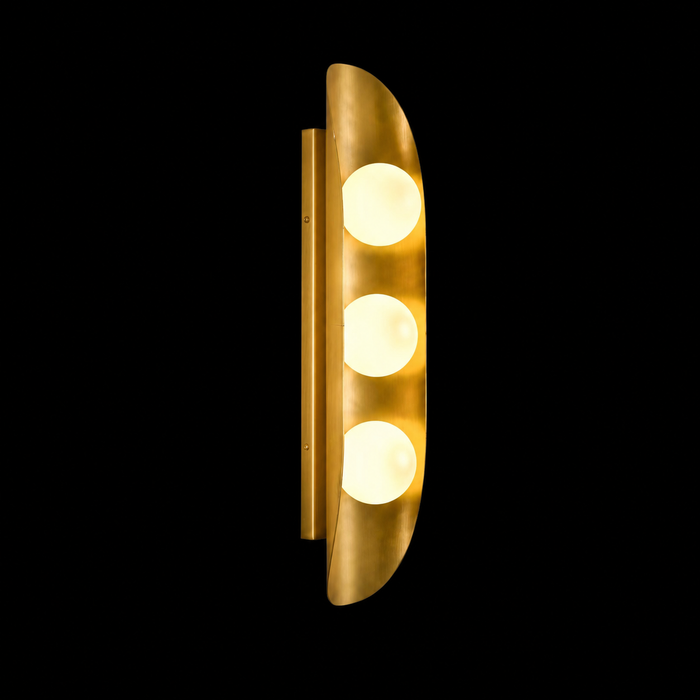 Orbita Brass Globe Wall Sconce