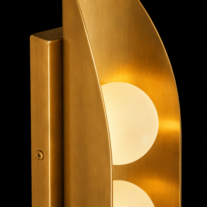 Orbita Brass Globe Wall Sconce