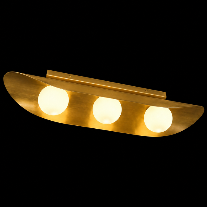 Orbita Brass Globe Wall Sconce