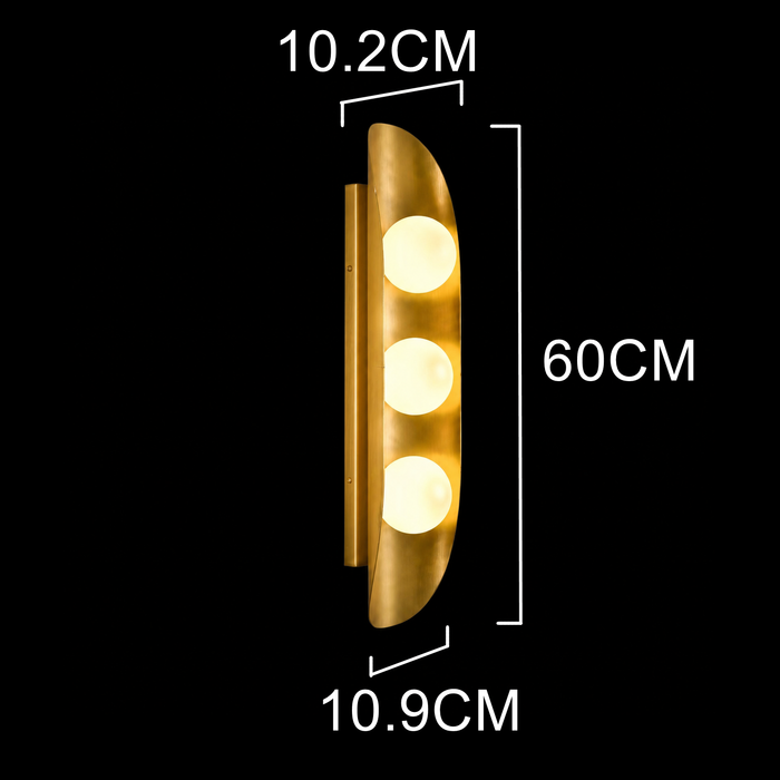 Orbita Brass Globe Wall Sconce