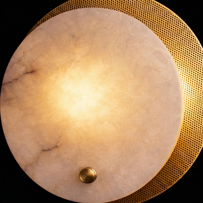 Orbital Marble Halo Wall Sconce