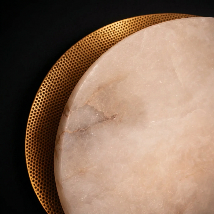 Orbital Marble Halo Wall Sconce