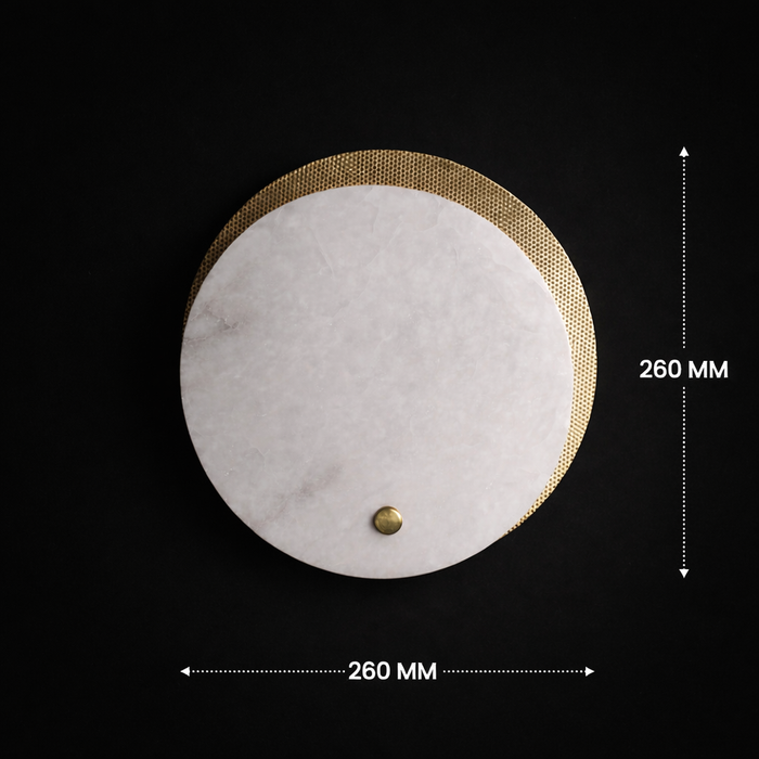 Orbital Marble Halo Wall Sconce