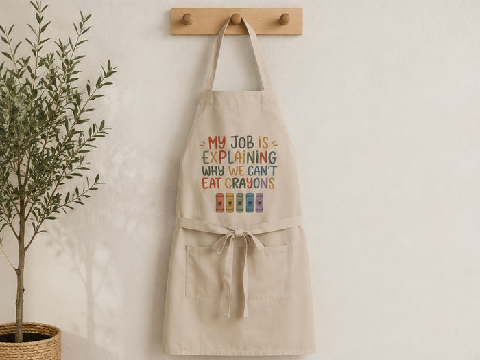 Organic cotton “crayons” apron