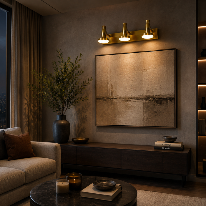 Orion Brass 3-Head Wall Light