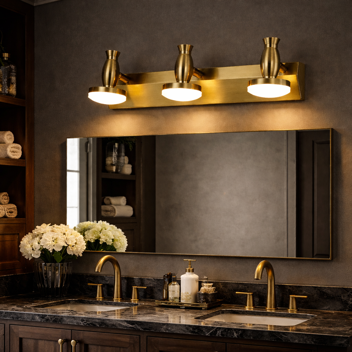 Orion Brass 3-Head Wall Light