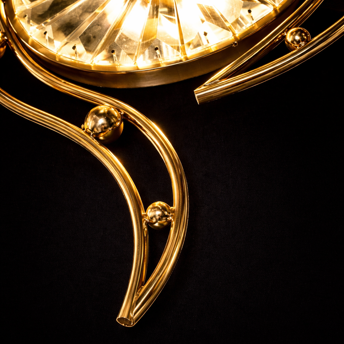 Ornate Spiral Crystal Wall Light