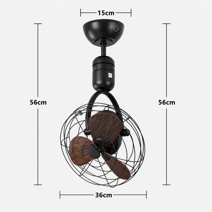 Ostrich Ceiling Caged Fan | 15W BLDC Motor | Metal Body