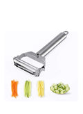 Peeler Stainless Steel Cutter Slicer for Carrot Potato Melon Gadget Vegetable Fruit Steel Peeler Double Sided Blade Multi-functional Vegetable Cutter and Fruit Slicer Dual Blade for Kitchen