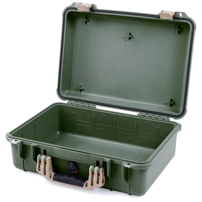 Pelican 1500 Case - OD Green & Desert Tan